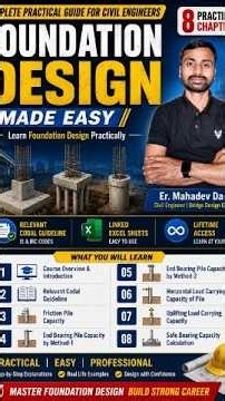 Foundation Design Made Easy | Complete Practical Course with Excel Sheets