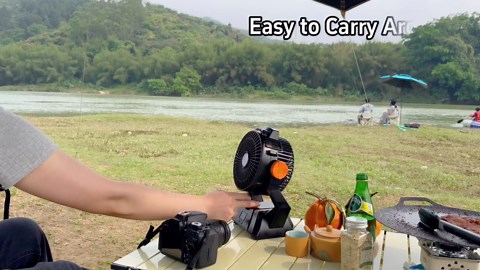 Camping Fan - Rechargeable Tent Fan for Camping 20000mAh for 48Hrs Cooling, Dual Motor & Dual Fan Blade Portable Battery Operated Fan with Timers, USB Personal Fan for Fishing, Hurricane Season