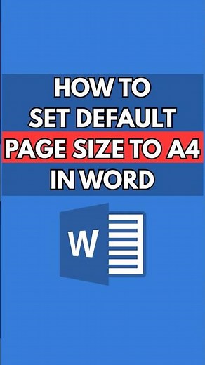 How to set default paper size to A4 in #word