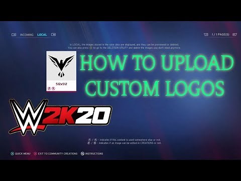 WWE 2K20 How to Upload Custom Images/Logos