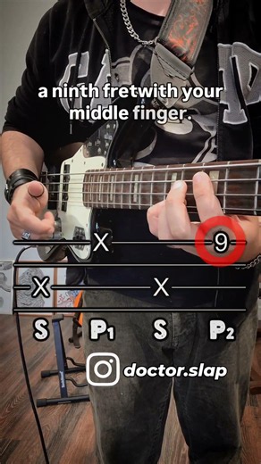 slap bass tricks 🤘 #grooveoftheday #guitar #tabsstudio #bassplayer