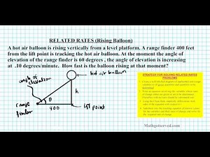 related rates rising balloon ap calculus application of derivatives 4.6