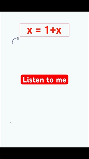I used ∞ as a solution. Am I wrong? 🧠♾️ #mathshorts