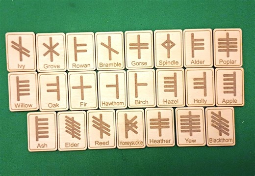 Mini Ogham Runes Set, Celtic Tree Runes, Divination, Spirituality, Wiccan - Etsy