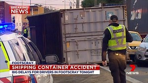 41K views · 165 reactions | DEVELOPING: There are traffic headaches in Footscray tonight after a shipping container rolled off a truck. Monitor the latest updates via VicRoads: https://traffic.vicroads.vic.gov.au/ #7NEWS | 7NEWS Melbourne | Facebook