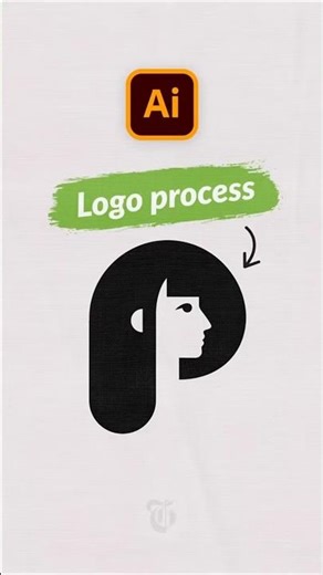 P + Girl Logo Design Process | Adobe Illustrator Tutorial 2025 | Creative Logo Design Ideas 💡