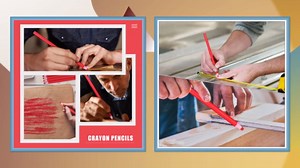 Gadpiparty 24Pcs Peel-off Wax Marker Pens - Red Grease Pencils for Multi-Surface Use on Wood Glass Leather Fabric Paper - Portable Crayon Pencils for Industrial Marking Drawing Painting