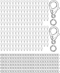 Amazon.com: Qulltk 700Pcs Lobster Claw Clasps and Open Jump Rings Set,Lobster Clasps for Jewelry Making Bracelet Clasp and Closures for DIY Necklace Jewelry Anklet