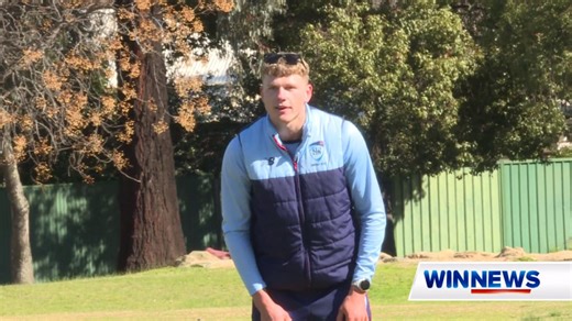 Newly signed New South Wales Cricket rookie Jake Scott is back in Wagga - where his cricket career began. The 20 year old made a visit to his old playground at Kooringal Public School - showing students anything is possible. #WINNews | Channel 8 & 80 (HD) Weeknights from 5:30pm | WIN News Riverina