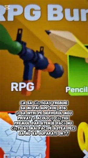 Dau bundle ul "Starter bundle" și "RPG/Lansator de rachete" DAR la 25-29 de like uri sau chiar 30