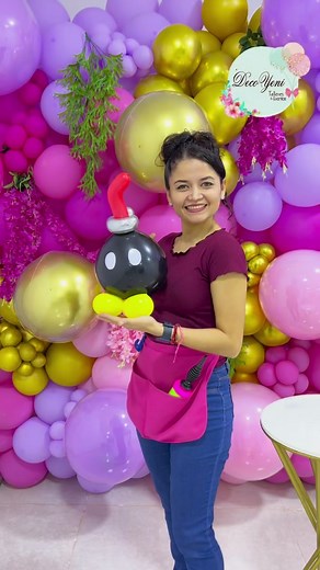 BOMBA CON GLOBOS💣🎈MARIO BROS🎈Sígueme para más 🤗 #decoyeni #arteenglobos #clasesdedecoracion | Talleres DecoYeni