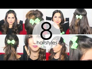 8 Quick & Easy Everyday Hairstyles using HAIR BOWS!