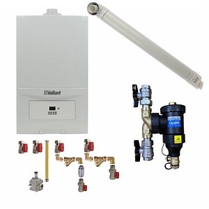 Pachet centrala termica Vaillant VUW 236/7-2 ecoTEC Pure 23 kW, kit evacuare, filtru antimagnetita Caleffi Dirtmag 3/4" si kit montaj complet RTM incluse - eMAG.ro