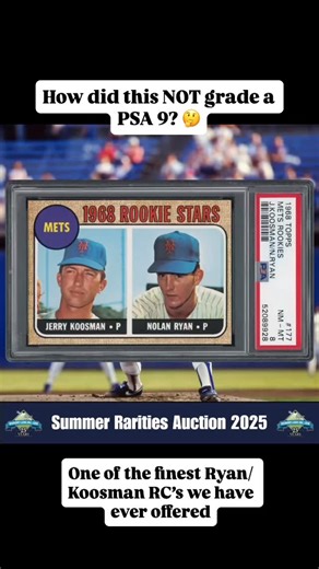 Lot # 51: 1968 Topps #177 Nolan Ryan Rookie PSA 8 NM-MT WHY NOT A...