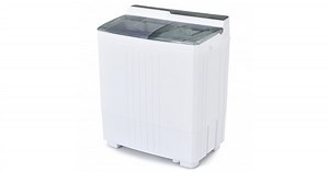 Twin Tub Portable Washing Machine with Timer Control and Drain Pump for Apartment - Costway
