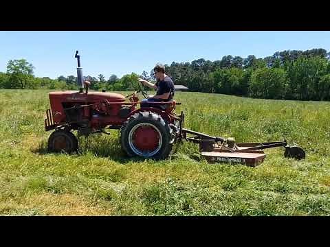 Field mowing with the Farmall 140