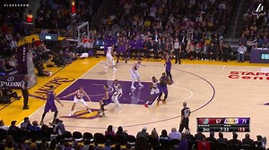 🎥 Lakers beat Portland 126-117 tonight for their fourth win in a row thanks to 44 points from LeBron and 20 from Javale McGee. | Los Angeles Lakers