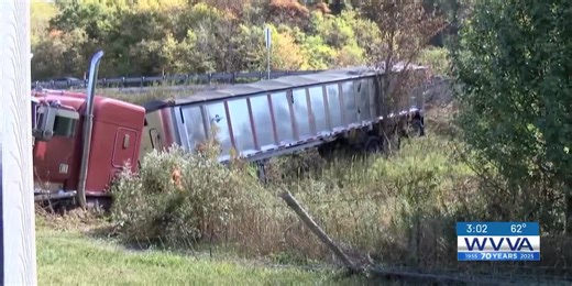 Tractor-trailer goes over embankment, crashes off Route 460
