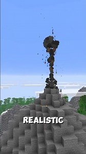 Volcanoes and lava Geysers in Minecraft?! #shorts #minecraft