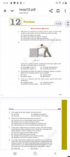 Multiple Choice Questions on Friction Whenever the surfaces in... | Filo