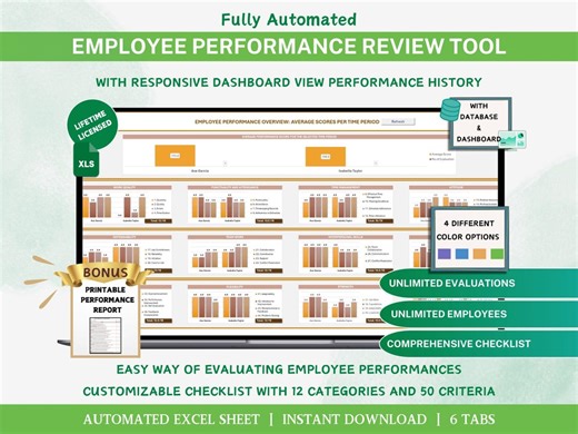 Vorlage für die Bewertung der Mitarbeiterleistung Personal Personal Personalarbeit Excel Dashboard Mitarbeiterbewertung - Etsy Schweiz