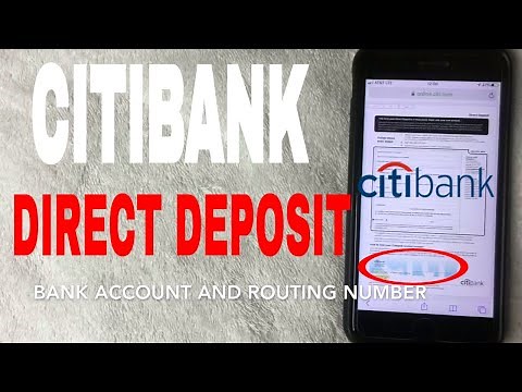 ✅ Set Up CitiBank Direct Deposit Instructions 🔴