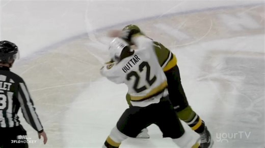 OHL FIGHT: North Bay's Ryder Carey Takes On Kingston's Nolan Buttar In Spirited Scrap
