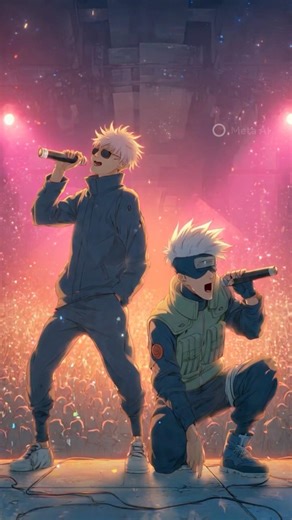 Gojo and kakashi edit made by meta ai / #shorts