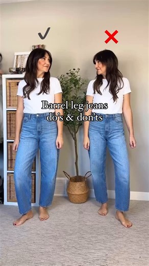 Barrel leg jeans do’s and don’ts! I get asked about this all the time but remember I’m not the fashion police, this is just what works for me 😊 Comment “link” for a dm with links to the jeans which have been a weekly bestseller since I first shared them in September, I just ordered a light grey pair for summer! #barreljeans barrel leg jeans, barrel jeans, horseshoe jeans, style tips, how to wear barrel leg jeans, how to style barrel jeans, barrel jeans tips | CB Styled