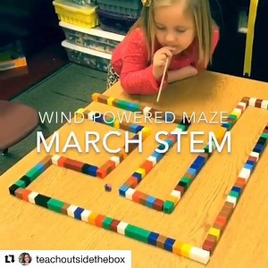 13K views · 118 reactions | I’ll never forget Ellie trying the Wind-Powered Maze challenge for the first time when she was only 4. I just knew my students would love it! Can’t wait to do this challenge with my firsties very soon!!  bit.ly/marchstem | Teach Outside the Box | Facebook