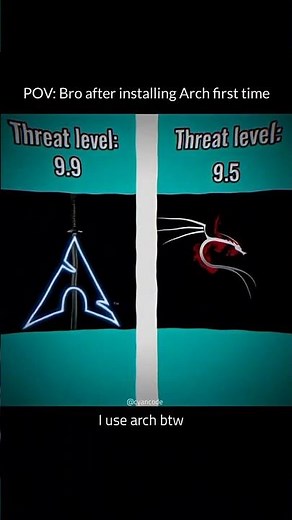 I use Arch BTW 🔥. #coding #shorts #linux #archlinux #edit