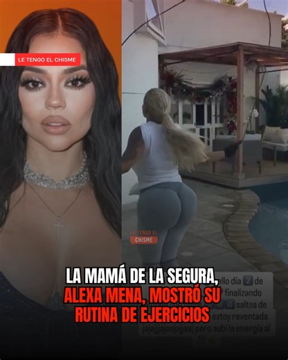 LE TENGO EL CHISME on Instagram: "Alexa Mena, madre de La Segura, compartió un vistazo a su rutina de ejercicios, dejando ver disciplina y constancia 👀💖. Sus seguidores quedaron sorprendidos por su energía y motivación, demostrando que cuidar la salud y mantenerse activa no tiene edad ✨🏋️‍♀️. ¿Quién más se anima a seguir su ejemplo? 😏"