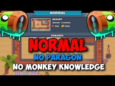 BTD6 Bloonarius Normal Tutorial || No Monkey Knowledge + No Hero Achievement || on: Resort