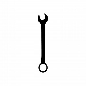 Open-end Wrench Icon | Tool Silhouette Vector (digital Files) - Etsy UK