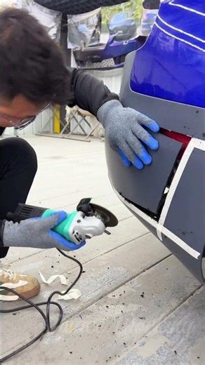 Watch Technicians Carve Custom Airflow Channels On Bumper ♨️