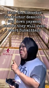 I’m not sure how they’ve done it but only Elevator Contractors can demand these sort of contract terms. It’s almost like the Big Boys are all in cahoots together. 🧐 | Construction Yeti