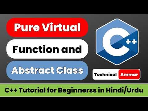 Abstract Class and Pure Virtual Function in C++ | C++ Tutorial for Beginners #83
