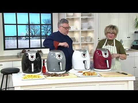 Cook's Essentials 5.3-qt Digital Air Fryer w/ 10 Presets & Pan on QVC