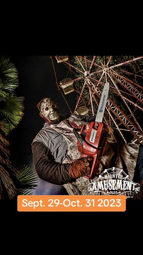 The Haunted Amusement Park is back and bigger than ever this year! Don’t miss out San Diego’s Premier haunted attraction. #Ha#Halloweena#Hauntedc#Scaryh#Ghostb#Abandonr#FreddyKruegerr#FridayThe13c#ScaryClownso#Rollercoasterl#ElCajona#SanDiegou#Funa#HauntedAmusementPark