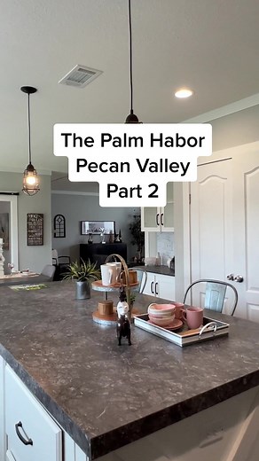 Part two of our pecan valley by palm harbor! A 4 bedroom, 3 bathroom, double living room with a study! #palmharbor #manufacturedhomes #modularhomes #barndominium #tinyhouse #doublewide #doublewidetrailer #doublewidedream #mobilehomes #mobilehomemakeover #hometour #modelhometour #countryliving #aceragelife #affordableluxury #newconstruction #customhomes #houstontx #houstonhomes #texasrealestate #texasrealtor #texasland