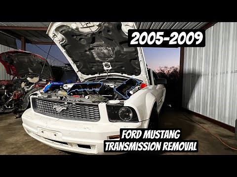 2005-2009 ford mustang transmission removal. (Easy way)