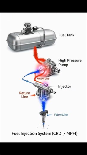 Fuel Injection System #fuel #injection #system #fuel#tank #high#pressure #injector #return #line