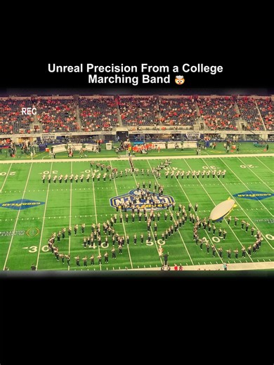 Unreal Precision From a College Marching Band 🤯 #marchingband#ohio#TBDBITL#halftimeshow #drumcorps #fnl🏈 #fypシ #viral
