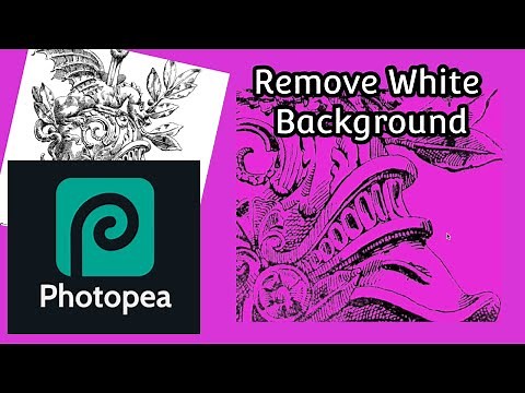 Remove white background using Photopea