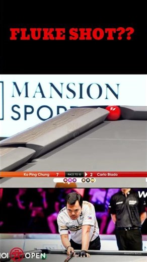 Carlo Biado 🆚 Ko Ping chung Fluke Shot??