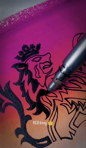 RCB king 💯💯 👑|| RCB logo drawing 💯💯