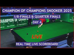 Champion of Champions Snooker 2025 Live Scores | Today 1/8-Finals & Quarter Finals, Day 4 Matches