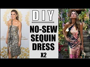 DIY: How To Make 2 NO SEW Sequin Dresses (RED CARPET) - By Orly Shani