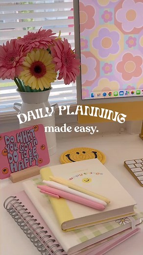 Our Daily Planners make it really simple for you to organize your tasks for 6 whole months🌻#dailyplanner#stationery