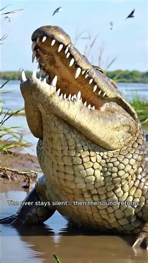 The Ancient Voice of the Crocodile! #crocodile #original #animals #wildlife #naturesvoice #lion